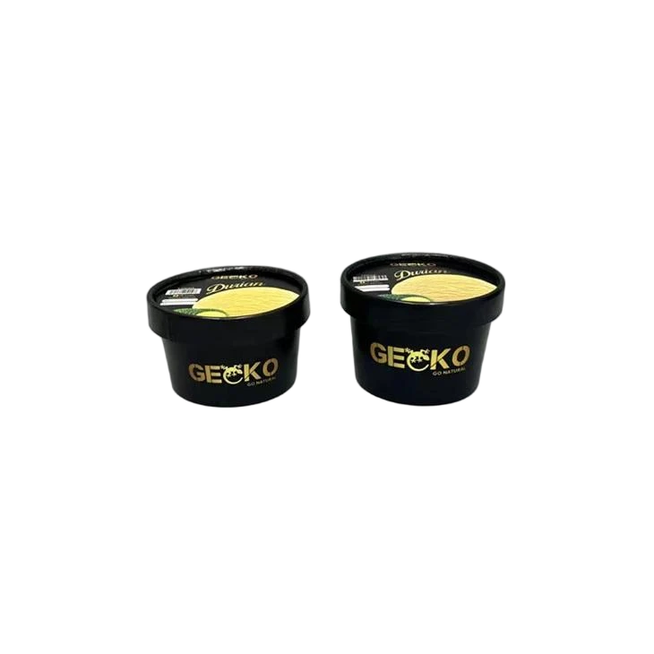 small ice cream cups with lids